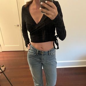 Brandy Melville crop wrap top